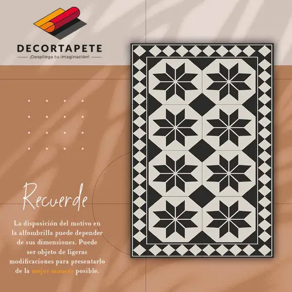 Alfombra pvc Estrellas blancas y blancas