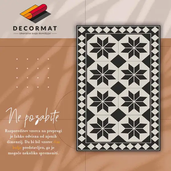 Alfombra pvc Estrellas blancas y blancas