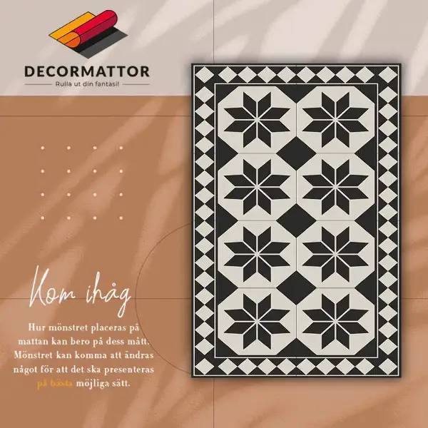 Alfombra pvc Estrellas blancas y blancas