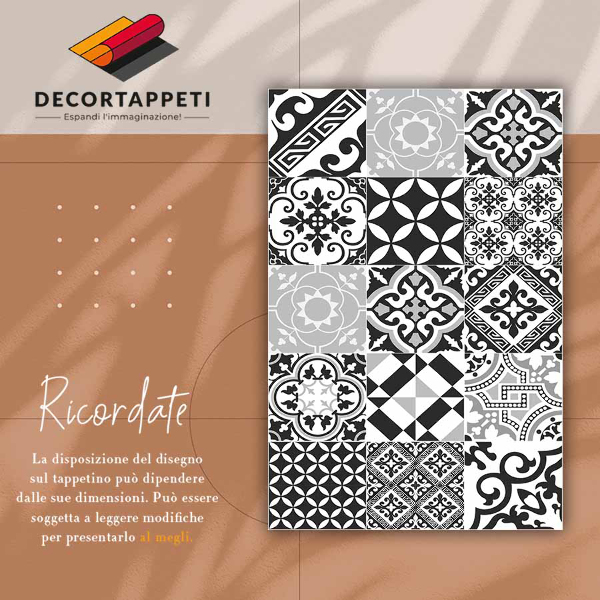Alfombra de vinilo para cocina Patrones locos