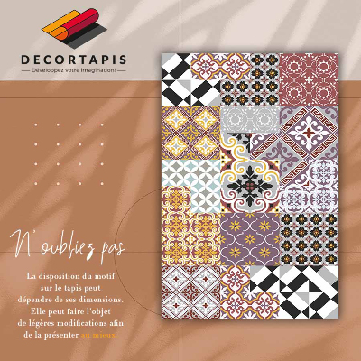 Alfombra vinilo cocina Mezcla de mosaico