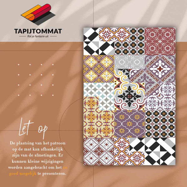 Alfombra vinilo cocina Mezcla de mosaico