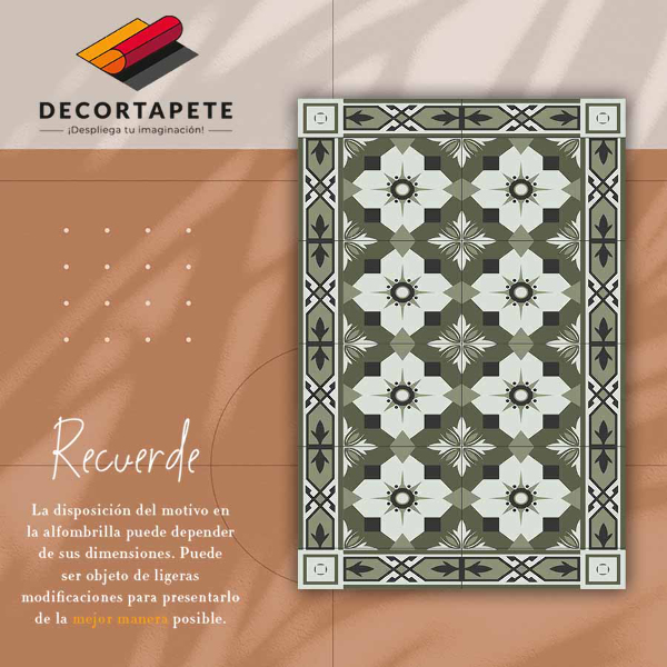 Alfombra de vinilo para cocina Patrón geométrico de tejas