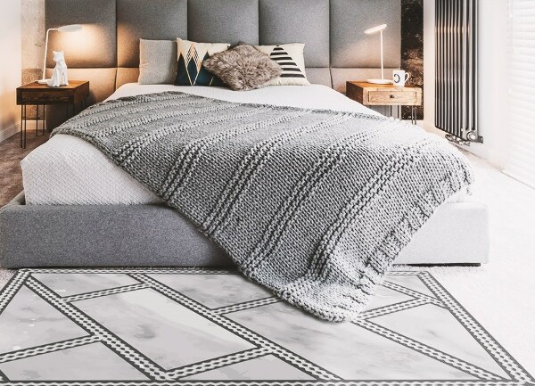 Alfombra de vinilo Baldosas decorativas de mármol