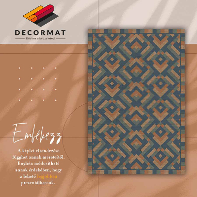 Alfombra vinilo cocina Geometría azteca