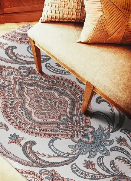 Alfombra de vinilo para cocina Flores orientales