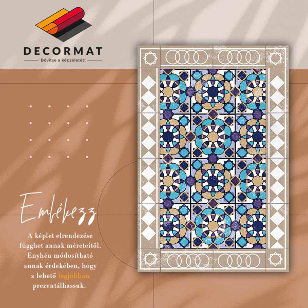 Alfombra vinílica Cuadrados en diamantes