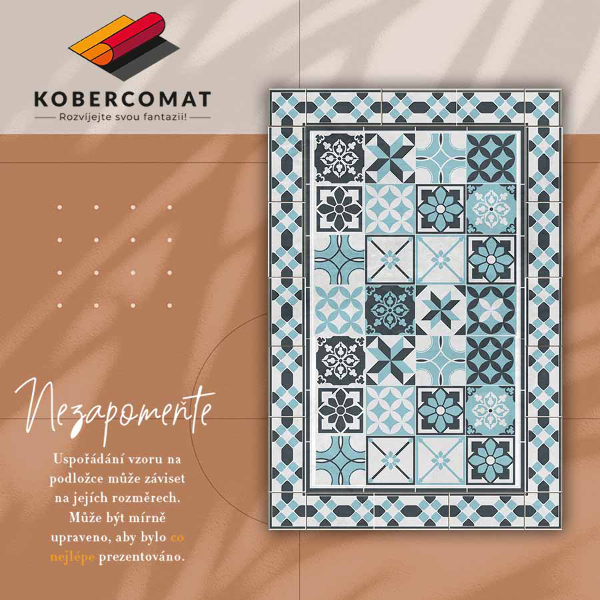 Alfombra vinilo Geometría de tres colores