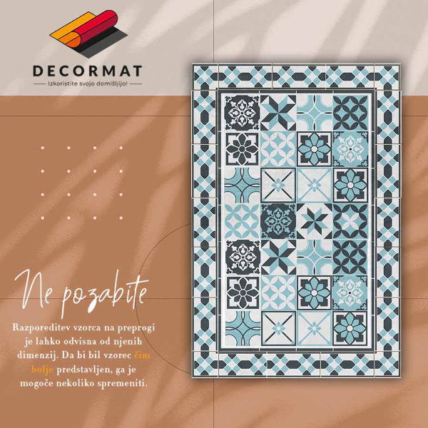 Alfombra vinilo Geometría de tres colores