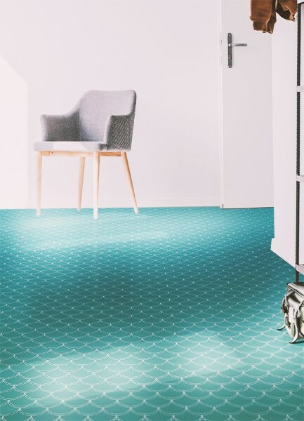 Alfombra vinilo Escamas geométricas