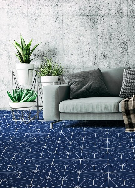 Alfombra vinílica Hexágonos