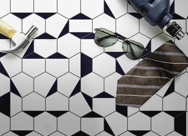 Alfombra de vinilo Hexágonos
