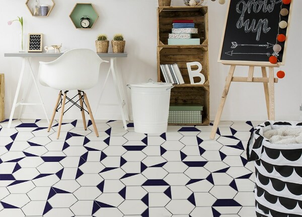 Alfombra de vinilo Hexágonos