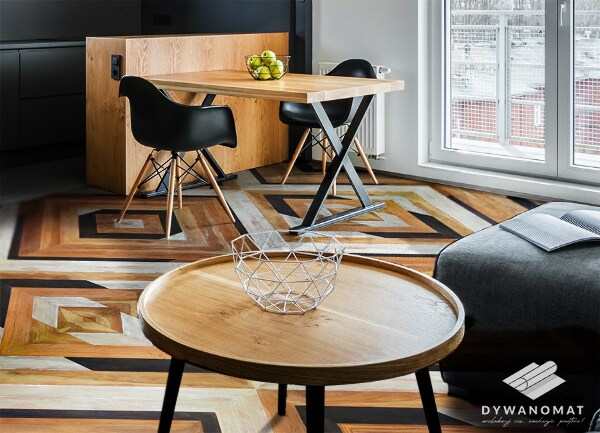Alfombra vinilo cocina Espejo de parquet