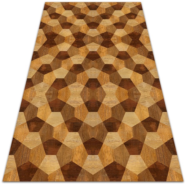 Alfombra vinílica Geometría de parquet