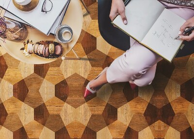 Alfombra vinílica Geometría de parquet