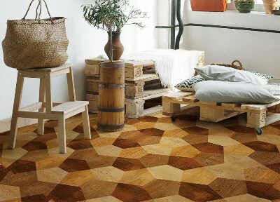 Alfombra vinílica Geometría de parquet