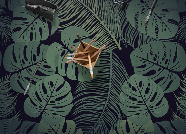 Alfombra vinílica Hojas tropicales