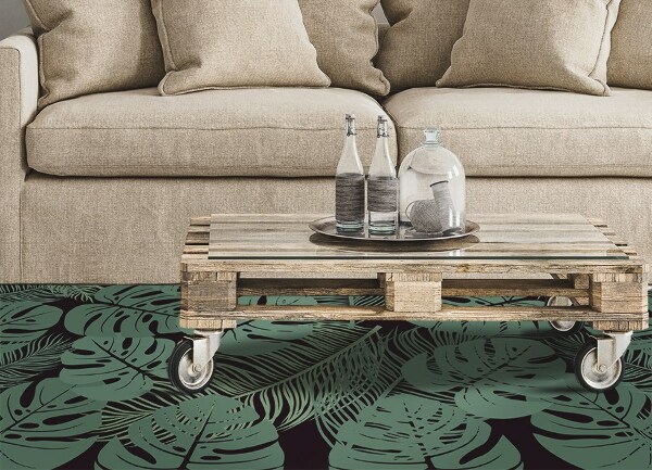 Alfombra vinílica Hojas tropicales
