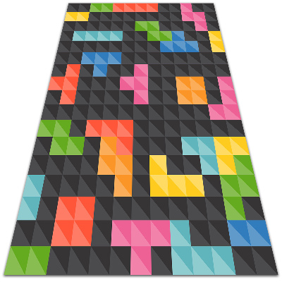 Alfombra vinilo Tetris cubos