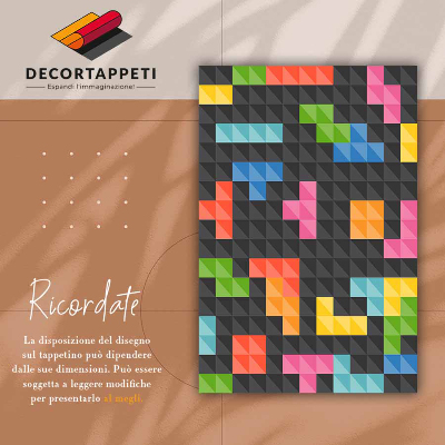 Alfombra vinilo Tetris cubos