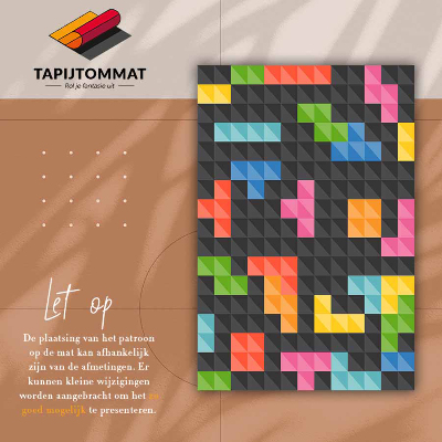 Alfombra vinilo Tetris cubos