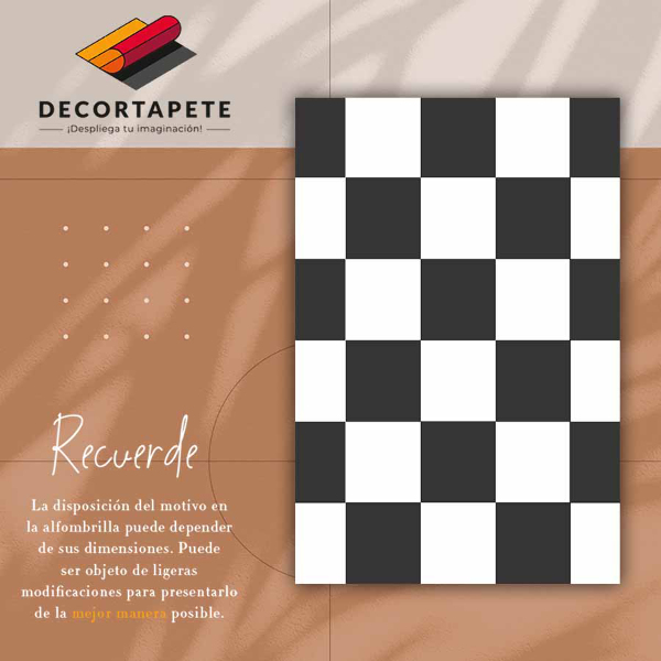 Alfombra vinílica tablero de ajedrez