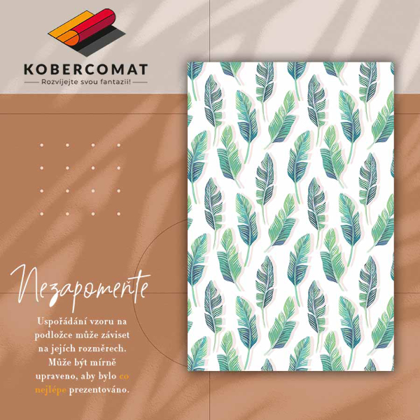Alfombra vinilo cocina Hojas tropicales