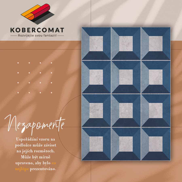 Alfombra de vinilo para cocina Bloques cubistas