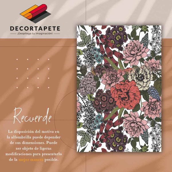 Alfombra vinílica Varias flores