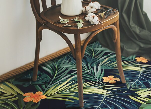 Alfombra vinílica Hojas tropicales