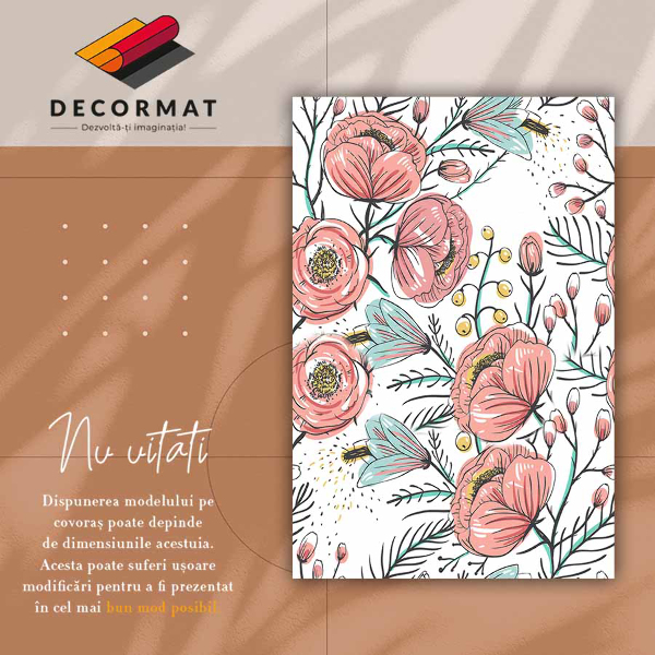 Alfombra vinílica Flores delicadas