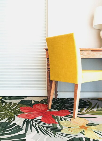 Alfombra vinílica Flores para el paraíso