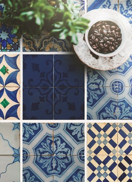 Alfombra vinilo cocina Azulejos marroquíes