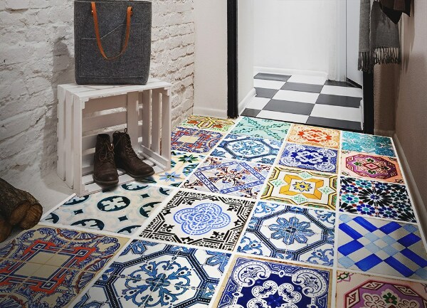 Alfombra vinilo Azulejos griegos