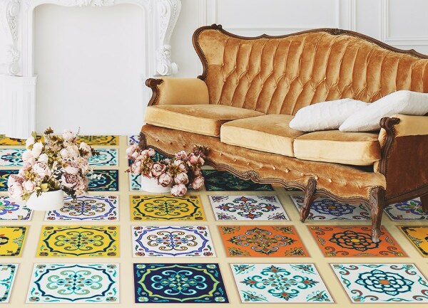 Alfombra vinilo Azulejos griegos