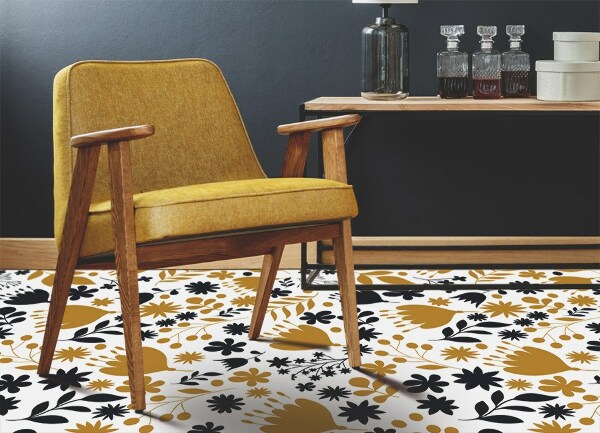 Alfombra pvc Flores