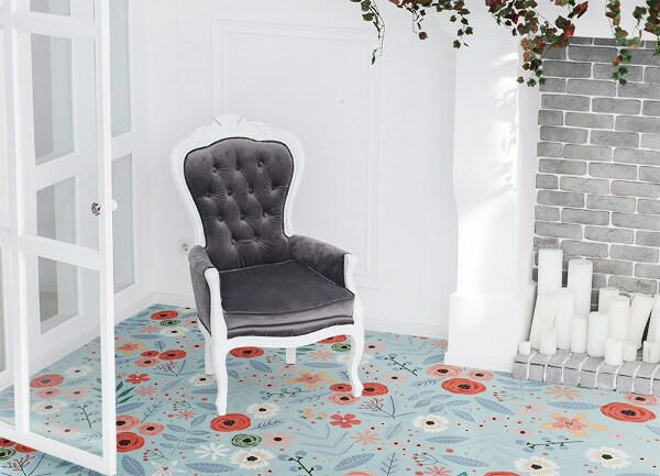Alfombra pvc Flores de prado
