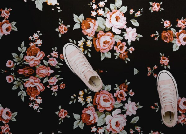 Alfombra de vinilo para cocina Ramas florales
