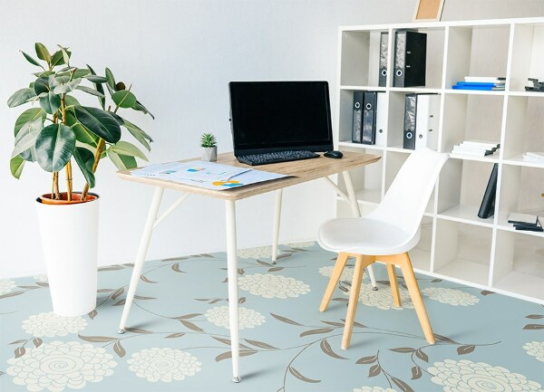 Alfombra de vinilo para cocina Brotes grandes
