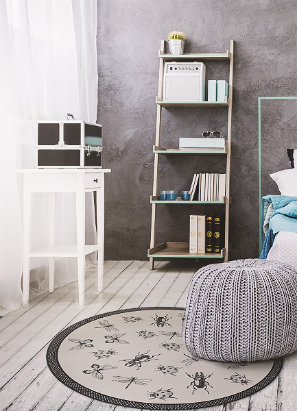 Alfombra de vinilo redonda Varios insectos