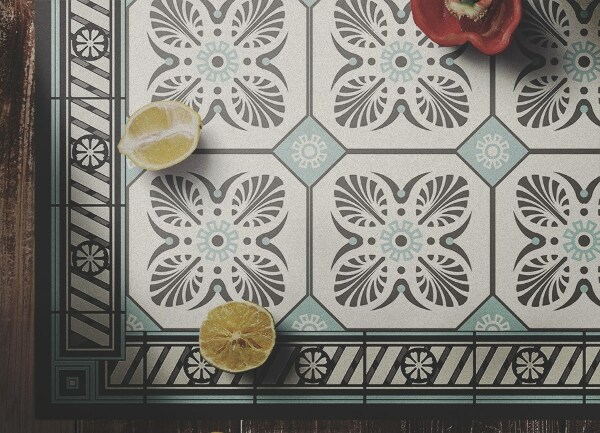 Alfombra de vinilo Azulejos vintage
