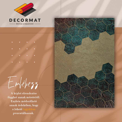 Alfombra vinilo cocina Hexágonos concretos