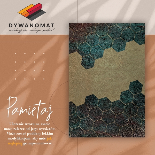 Alfombra vinilo cocina Hexágonos concretos