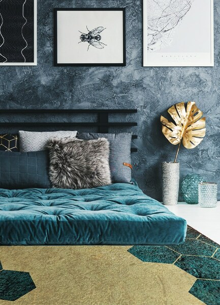 Alfombra vinilo cocina Hexágonos concretos