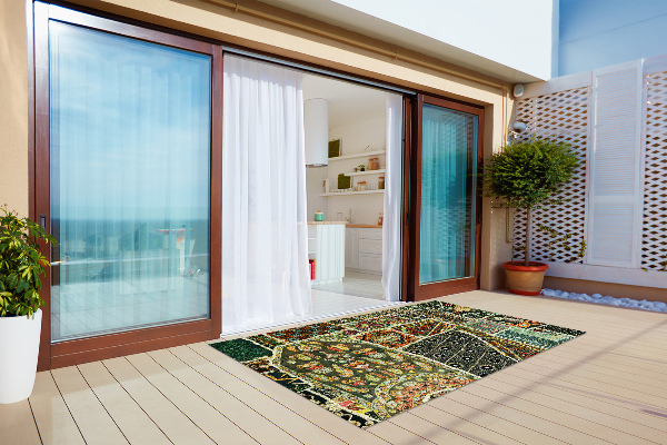 Alfombra de exterior Patchwork en un estilo turco