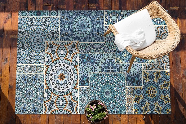 Alfombra terraza Mosaico de mandala