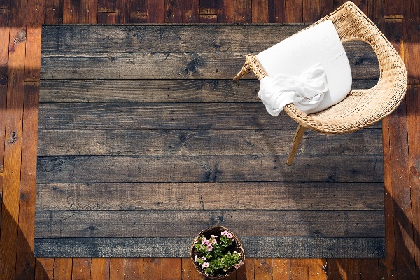 Alfombra exterior Tablas oscuras