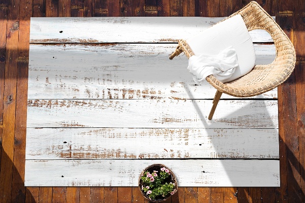 Alfombra para terraza exterior Madera rústica