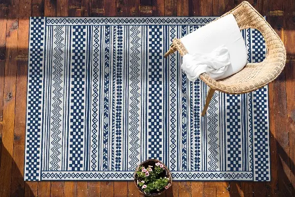 Alfombra para terraza exterior Golpe geométrico
